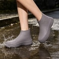 thumbnail image 4 of Unisex Silicone Rain Shoe Covers, Thickened Waterproof Overshoes, Nonslip Reusable Protectors, Outdoor Walking Cycling Gardening, Topliu, 4 of 9