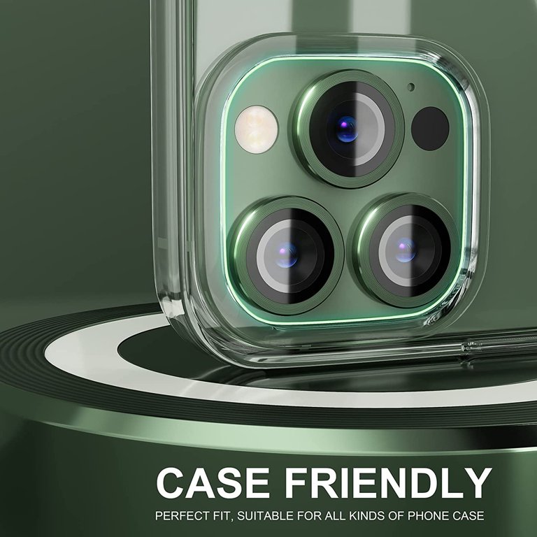 3+1] [upgrade] For Iphone 13 Pro Max/iphone 13 Pro Camera Lens Protector,  Hd Tempered Glass Camera Screen Protector Shockproof Ring Cover Film  Decorative Accessories, Green Glitter - Temu