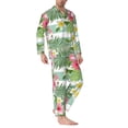 thumbnail image 2 of Sikiie Tropical Flamingo Mens Pajama Set, Soft Warm Long Sleeve Sleepwear, Cozy Button-Down Pjs for Men-X-Large, 2 of 7