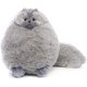 thumbnail image 2 of Juguetes de peluche para gatos para niños, muñeco de bebé con animales de gato de peluche, gato de peluche gris gordo (1 pieza, gris, 30 cm), 2 of 5