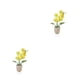 thumbnail image 1 of Flor artificial de tela Inteprter ABS Vivid Realista Reemplazo decorativo Hogar Hotel Oficina Florero para macetas falso Amarillo 2Conjunto, 1 of 6