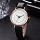 thumbnail image 3 of Reloj de pulsera redondo informal de moda Reloj de pulsera de cuarzo Correa de PU (Negro, oro rosa, blanco), 3 of 4