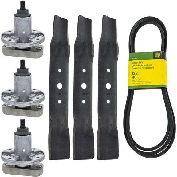 John Deere Spindle and Mower Blade Belt Kit L 100 105 110 111 120 130 L1742