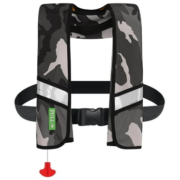 GOTGELIF Automatic Inflatable Life Jacket with Reflectors Safety Adult Life Jacket PFD Survival Buoyancy Life Vest for Boating Fishing Sailing Kayaking Surfing Paddling (Max Waist Size: 50'')