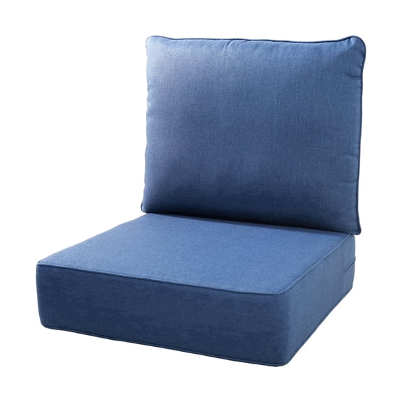 Joyofarm 24" x 22" x 6" Outdoor Chair Cushions for Patio Furniture, Deep Seat and High Back for Patio Rocking Dining Chair and Couch, Blue