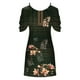 thumbnail image 5 of Puntoco Vestido Casual De Mujer Con Cuello Redondo Y Manga Corta Con Hombros Descubiertos, Vestido De Manga Corta Con Cuello Redondo, Verde Militar, Xxl,Regalos Para Mujer Joven, 5 of 5