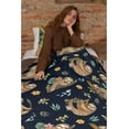 thumbnail image 6 of Sloth Blanket Gift for Girls Boys, Leaf Throw Blanket Gift for Kids Super Cozy Lightweight Flannel Throws Blankets for Bed Sofa Couch 40x50Inch, 6 of 7