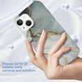 thumbnail image 5 of SaniMore for iPhone 15 Plus Case, Shockproof TPU Stylish Marble Pattern for Girls Women Drop Resistant Slim Fit for iPhone 15 Plus Lightweight Protective Anti-scratch Shell - Gray Marble, 5 of 6