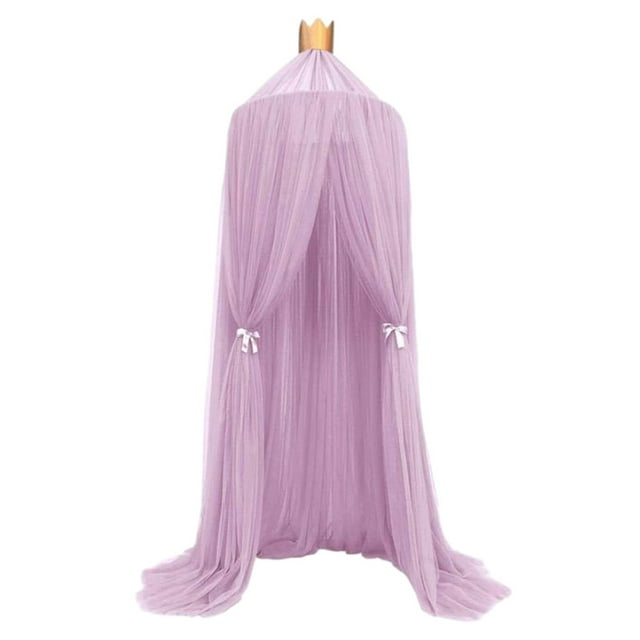 keepw Polyester Pliable Lit Auvent avec Protection Efficace Facile Installation de Style Romantique Tente de Lit Pourpre Couche 7 300 1Set