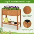 thumbnail image 5 of Resenkos Raised Planter Boxes, Large Space Elevated Flower Beds,Outdoor Raised Garden Bed Fir Wood Planter Box with Bottom Storage Shelf and Protective Liner-Brown, 5 of 8