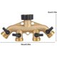 thumbnail image 2 of Divisor de grifo de jardín de latón resistente de 2 vías, 3/4" 3/4" Adaptador de conector de manguera para riego de jardines (europisches Gewinde) (2 vías) (4 vías). Afortunado Sencillez, 2 of 2