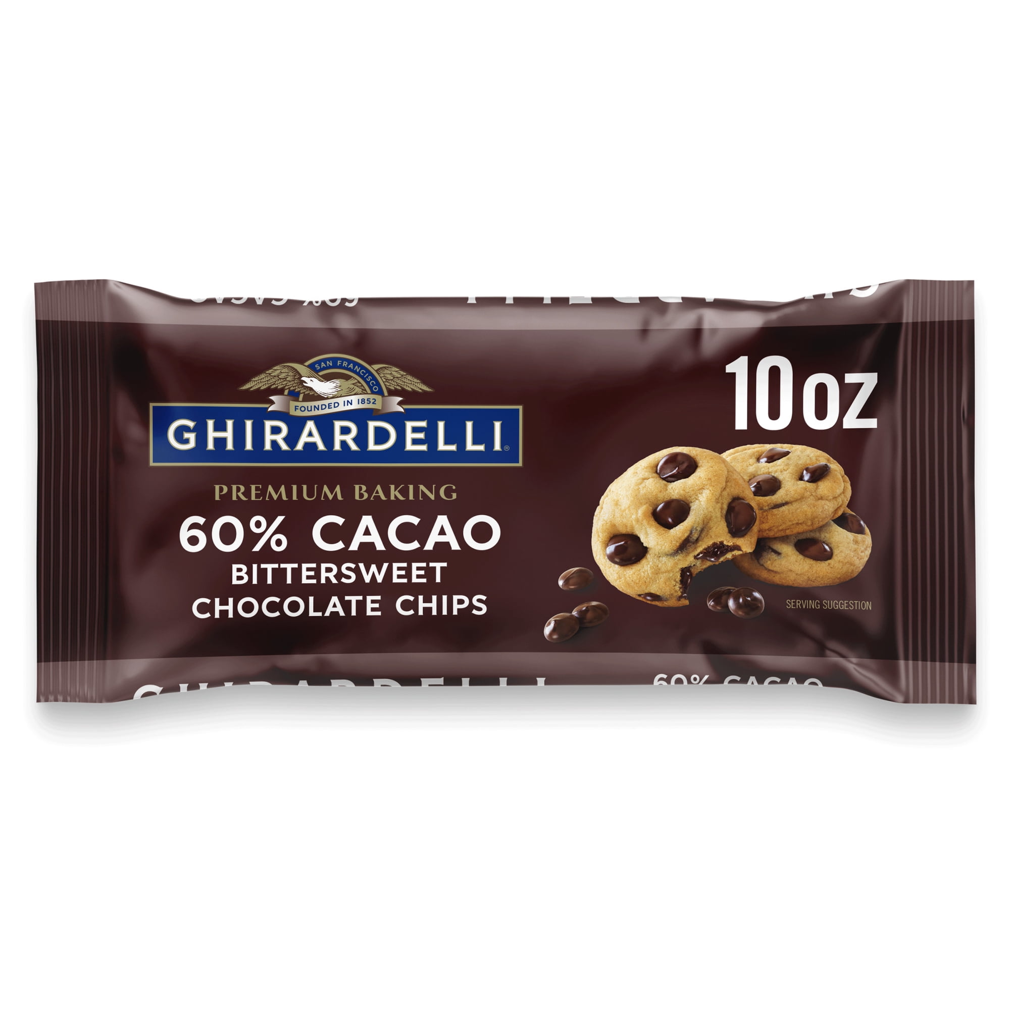 GHIRARDELLI 60% Cacao Bittersweet Chocolate Premium Baking Chips, 10 oz Bag