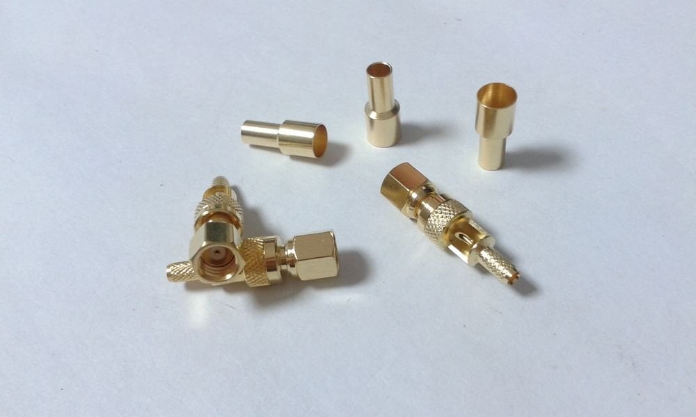 RG316 RG188 Gold Plating SMC Plug Connector Crimp Attachment Coax RG174 