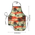 thumbnail image 4 of Fuzoiu Colorful Hawaii Palms Print Waterproof Apron, Kitchen Apron for Women Men Chef, Apron for Christmas Dinner Party Cooking Baking Crafting House Cleaning Kitchen, 4 of 7