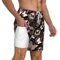 thumbnail image 2 of Sigee Butterflies1 Print Mens Swim Trunks with Compression Liner Quick Dry Swim Stretch Beach Shorts with Pockets,S-3XL, 2 of 7