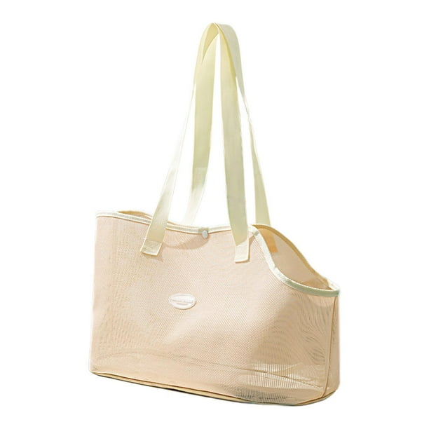 Bolsa de transporte para perros de malla transpirable, ligera, con orificio para la cabeza, transpirable, versátil, para gatitos y mascotas, bolsa de L