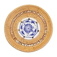 thumbnail image 1 of jifeng Napperon Rond Tissé Boho Rotin Napperon pour Table à Manger de Noël Extérieur 13cm, 1 of 9