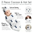 thumbnail image 6 of Woodland Deer Navy White Baby Cocoon and Beanie Hat Set by Sweet Jojo Designs, 6 of 6