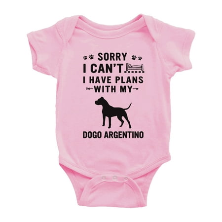 

Sorry I Can t I Have Plans With My Love Pet Dogo Argentino Love Pet Dog Cute Baby Bodysuit Baby Clothes (Pink 3-6 Months)