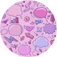 thumbnail image 1 of Ahgly Company Machine Washable Indoor Round Transitional Orchid Purple Area Rugs, 8' Round, 1 of 7