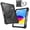 Black, variant on Mynvo Rugged Case for Apple iPad A16 11th Generation 11" 2025/ iPad 10th Generation 10.9" 2022, with Rotating Stand & Shoulder Strap Pencil Holder Shockproof Clear Back Cover