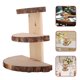 thumbnail image 3 of Soporte rústico de madera para tartas, expositor de postres y cupcakes de varios niveles para bodas, versátil para cupcakes y dulces, 3 of 7
