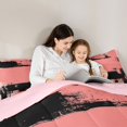 thumbnail image 4 of Homewish Abstract Ombre Full Size Comforter Sets,Retro Oil Painting Bedding Comforter Set,Light Pink,Pink Reversible,3-Piece,1 Comforter and 2 Pillowcases, 4 of 7
