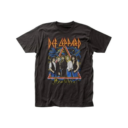 - Def Leppard 1980s Metal Band Rock n Roll Hysteria Tour Fitted Jersey T-Shirt Tee