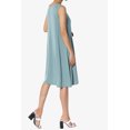 thumbnail image 4 of TheMoogan Women's Basic Sleeveless Crew Neck Knee Length A-Line Jersey Pocket Swing Dress, 4 of 6