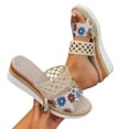 thumbnail image 4 of ATENAR Womens Sandals Slide Open Toe Women Sandals Summer Shoes Women Beige 9.5, 4 of 8