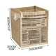 thumbnail image 2 of Bolsa Organizadora Plegable de Tela de Yute | Abierta Por arriba para Fácil Acceso | Versátil para Ropa y Artículos Diversos | Fácil de Limpiar | Capa Impermeable de Lona y Pe | Zar250802003D, 2 of 6