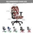 thumbnail image 7 of FKELYI Office Chair Cover Stretchable Protective Chair Slipcover Retro Flower Print 1 Piece Backrest Cover 1 Piece Cushion Seat Cover Decoration for Home Office, 7 of 7