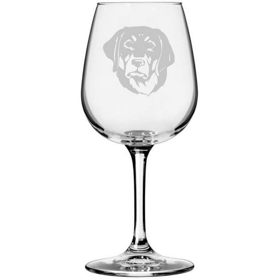 Transylvanian Hound Hungarian Dog Themed Etched 12.75oz Libbey Wine Glass