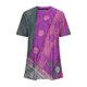 thumbnail image 4 of Tops Cortos para las Mujeres Cuello Redondo Impreso Sudadera Plisada Manga Corta, Tops de Baile para las Mujeres Primavera Verano, 4 of 4