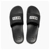 Reef One Slide Logo Sandals Mens Black White 9