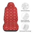 thumbnail image 5 of Honeii Red White Snowflakes Print Car Seat Covers 2 Pieces, Full Set Universal Seat Covers for Cars, Waterproof Auto Seat Protectors, 5 of 7