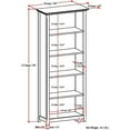 thumbnail image 6 of Trent Home 5 Shelf Solid Wood Bookcase in Light Golden Brown, 6 of 6