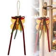 thumbnail image 7 of Christmas Door Handle Hanging Ornament, Festive Xmas Door Knob Hanger, Seasonal Wreath‑Style Decor for Front Door & Home Entryway, Rustic Farmhouse Christmas Tree Decorations 1Pc,Orange, 7 of 7