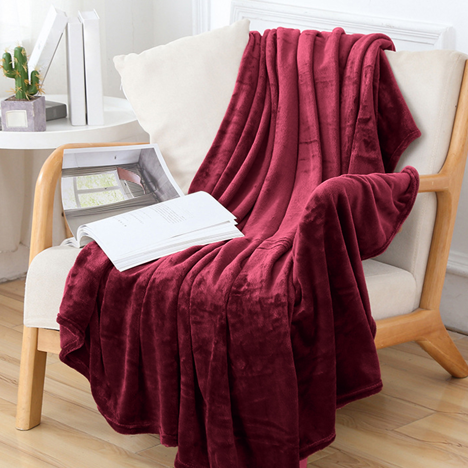 Couverture En Flanelle La Câline™ - Douce Et Douillette - Pour Canapé, Lit, Bureau - Plusieurs Tailles/couleurs