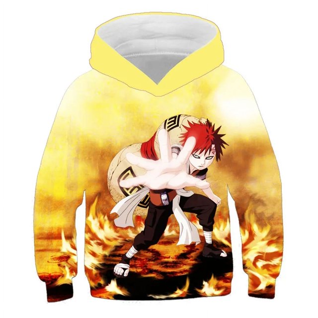 Sudadera con capucha con estampado 3D de Anime Akatsuki para niños, ropa de calle informal de manga larga con capucha y estampado de Kakashi