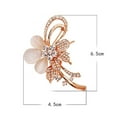 thumbnail image 5 of Eoperou Vivid Appearance Brooch Pin Exquisite Delicate Lightweight Rhinestones Flower Shape Women Pin Clothes Accessories, 5 of 7