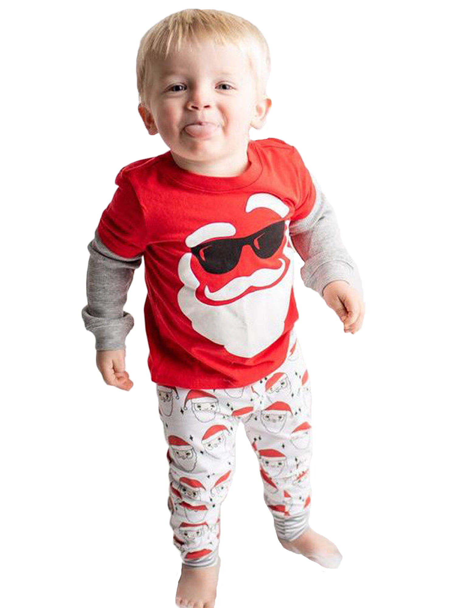 Baby Boys Cartoon Fox Tops T-shirt+Long Pants Clothes Outfit Set Tracksuit 0-24M 