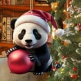 thumbnail image 2 of Luoshdecor Panda Ornament 2025 for Christmas Tree,Acrylic Cute Pandas Santa Hat Christmas Hanging Decoration for Christmas Tree Indoor Home Decor, 2 of 6