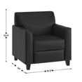 thumbnail image 4 of BizChair Black LeatherSoft Chair with Clean Line Stitched Frame, 4 of 10