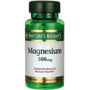 4 Pack - Nature's Bounty Magnesium 500 mg Tablets 100 Tablets Each
