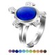 thumbnail image 3 of Anillos con colgante de tortuga que cambia de color según la temperatura para mujer, estilos variados, unisex, los mejores regalos, joyas con cadena de acero inoxidable, 3 of 3