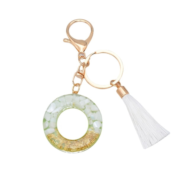 Llavero Personalizado Nuevo Blanco Boquilla Carta Llavero Cristal Colgante Bolso de Moda Llavero con Colgante