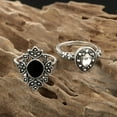 thumbnail image 5 of 15 Piece Retro Boho Rhinestones Rings Set Vintage Silver Statement Jewellery Individual Black Crystals Ring Bohemian Rings Set for Women, 5 of 6