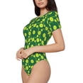 thumbnail image 2 of Naloa Tennis Balls Women's Short-Sleeved Onesie, One-Piece Swimsuit for Parties, dates, clubs - Small, 2 of 9