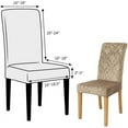 thumbnail image 5 of Chair Covers for Dining Chairs Set of 6,Velvet Beige Stretch Dining Room Chair Cover Kitchen Parsons Chair Slipcovers (Pack of 6, Velvet Beige), 5 of 6